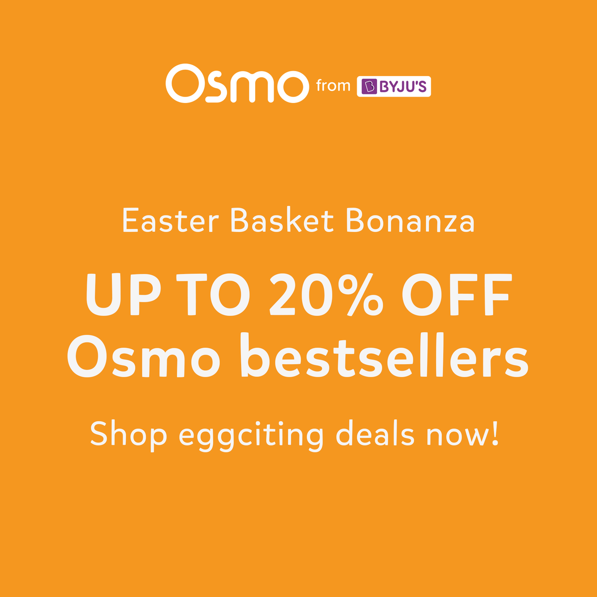 Don't miss out on our Easter sale! Up to 20% off Osmo's bestsellers.🥚🐰