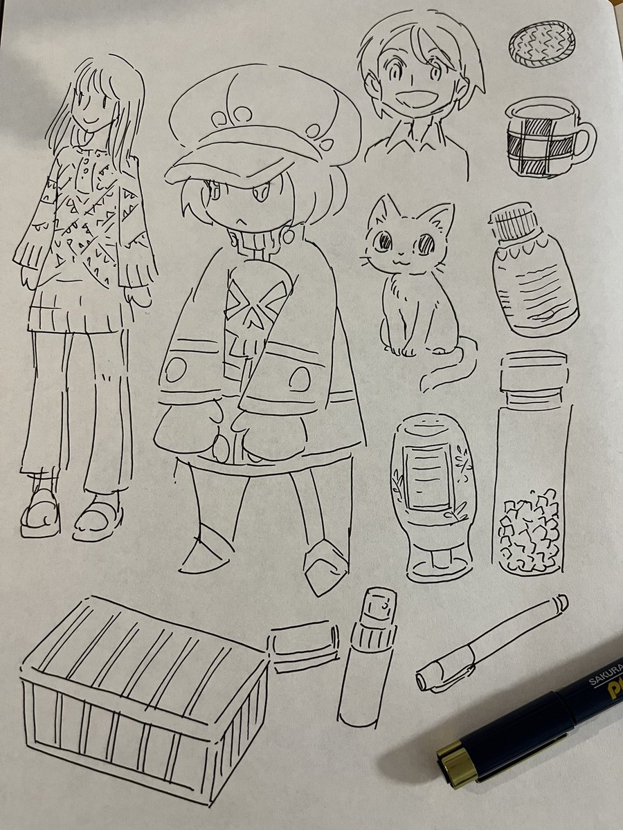 てきとうらくがき
らくがきには消しゴム使わない派なのでピグマで描いてます
久々なので色々と辿々しいけど、それもまた楽し 