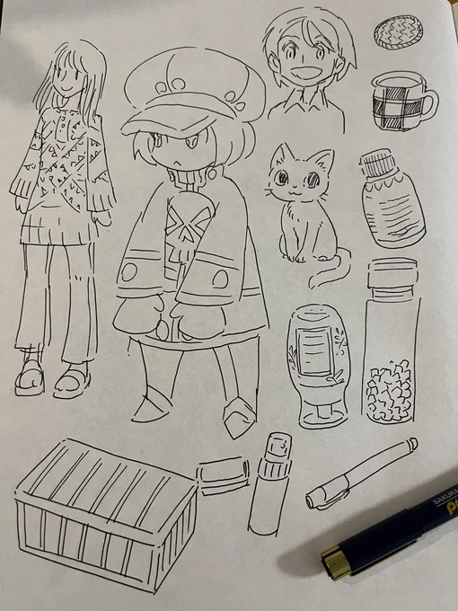てきとうらくがき
らくがきには消しゴム使わない派なのでピグマで描いてます
久々なので色々と辿々しいけど、それもまた楽し 