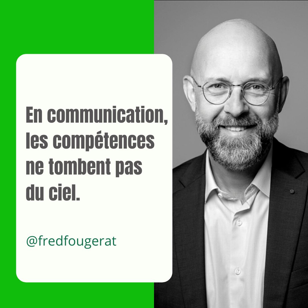 fredfougerat's tweet photo. La légitimité du #DirCom est double :
✅ dans l’organisation, par sa nomination, 
✅ dans son activité, du fait de son expertise et de ses réalisations.
Mais ATTENTION, en #communication comme dans tout métier, les compétences ne viennent pas de la nomination !

#LaComEstUnMétier https://t.co/OjrvfWNQgQ