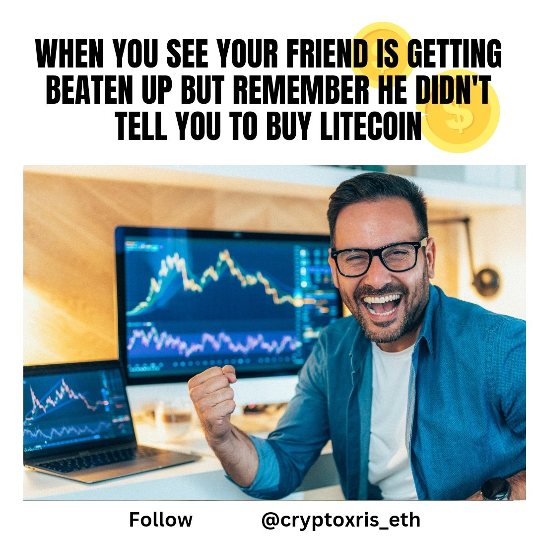 ♥️💰 When you see your friend is getting beaten up but remember he didn't tell you to buy Litecoin.😏
- - - - -
Double Tap ♥️ &amp; share/tag a friend.

Comment Below 👇! 📈

👉Follow us
@cryptoxristoo_eth 🔥

🔗 Link in bio
.
.
.

#bitcoins #bitcoinnews #eos