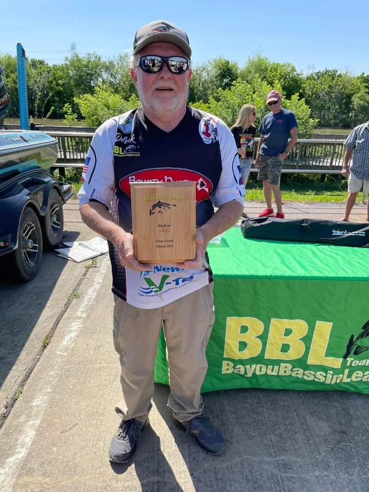 Our 3rd place bag and my big bass trophy.