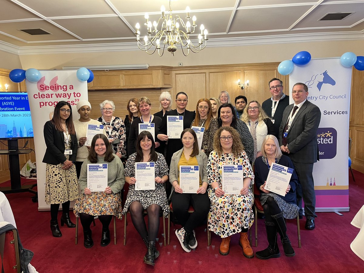 Congratulations to our Newly Qualified Social Workers on passing their Assessed and Supported Year in Employment! 🥳 All agreed Coventry is a great place to work and develop a social work career, thanks to amazing managers, teams and <a href="/SWACoventry/">Coventry Social Work Academy</a> @coventryDCS