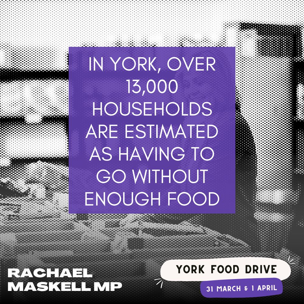 RachaelMaskell's tweet photo. We're collecting food items for York's community foodbanks. Please help out and be part of our latest #YorkTogether initiative - This Fri&Sat between 10am-3pm - Four drop-off points, find out more at https://t.co/KWcbTstUtu
#York #YorkFoodDrive https://t.co/2nRoEpKXld