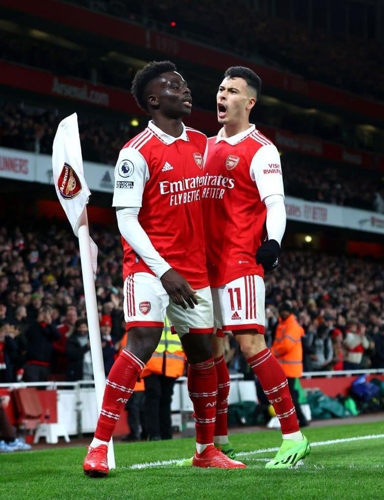 nickvann1987__'s tweet photo. 🔴⚪️ A thread of all of Martinelli &amp; Saka’s PL goals so far this season 💯⚪️🔴 https://t.co/wr49SZwde6