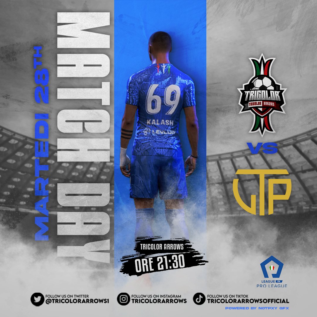 TricolorArrows1's tweet photo. Seconda Partita di Campionato Contro i Learn To Play
📅 28/02 
⌚ 21:30 
📺https://t.co/0HWq72SvYv 
🏆@LIPC_network   
  
#LevelUp #melagodo #novaeracafe
#competition #proleague #fifa23 https://t.co/1VoTWfFHyI