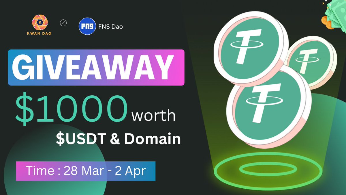 Akira_OX004's tweet photo. 😍😍FNS Dao x Akira OX Collaboration #Giveaway

🏆Total Prize Pool ---- $1000 Worth Free Domain + #USDT 🥳

To Enter👇
✅Follow @Akira_Ox004
✅❤️,RT &amp; Tag 3 Friend
✅FINISH Gleam : https://t.co/STTnoro4iP

⏰2th April
#Airdrop #ReferAndEarn #domainnames #FVM #web3domains https://t.co/GfWTSgjal0