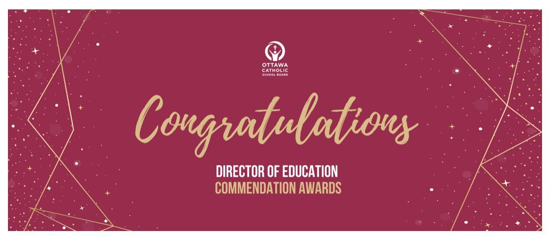 Congratulations to our wonderful Principal, Mr. Derek Rodgers, for receiving a 2023 Director of Education Commendation Award 🏆 St. James is so blessed to have you lead our students and staff!  A job well done 👏