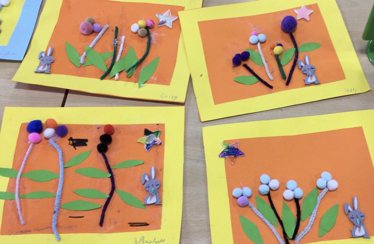 Y4RedgateCP's tweet image. @redgateyear1 created spring pictures in art club last week #rcpart #rcppe