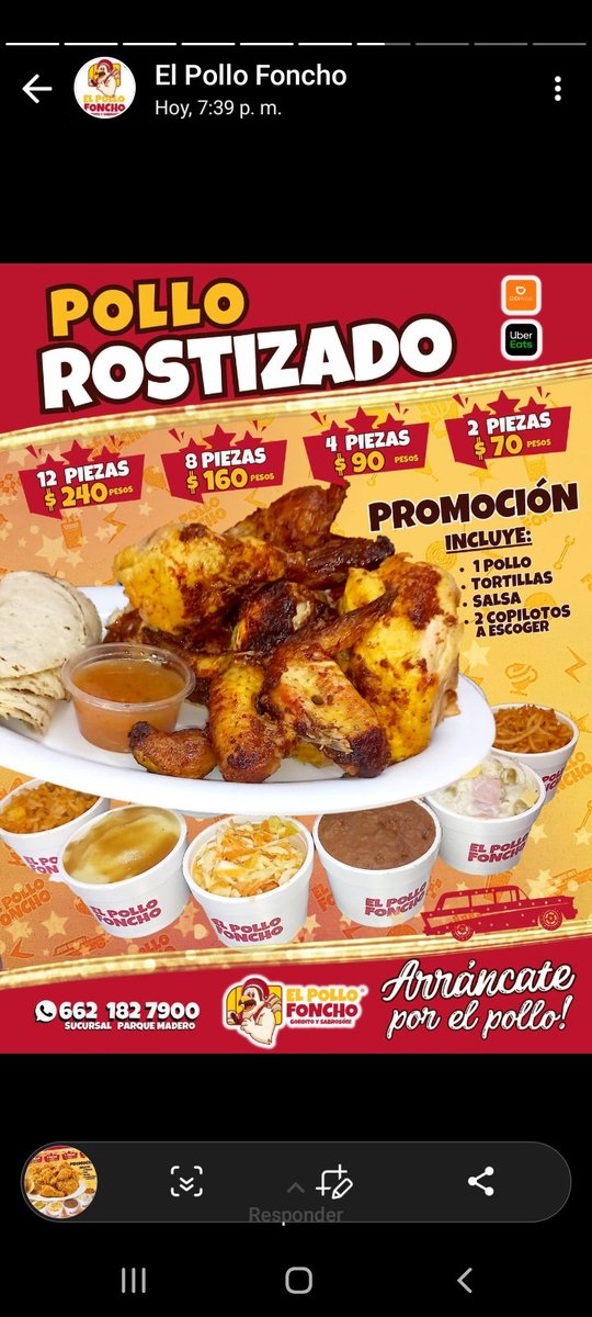 elpollofoncho's tweet photo. Arráncate por el pollo! 🍗
Visítanos y #Lleva nuestro Riquísimo #PolloRostizado escoge tus copilotos preferidos! de Lunes a Domingo de 11 a 19 Hrs. ¡Con este Pollo te Picas! 💖
Ordena y recoge 📲662 182 7900
🏍 #UberEats | #DiDiFood
#PolloHermosillo #PolloSonora https://t.co/O63pzyyuBW