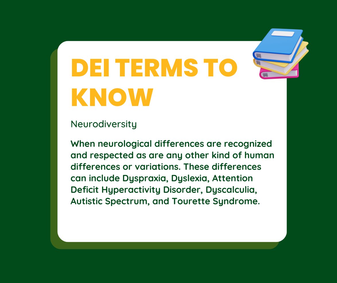 Let's talk about some more DEI Terms to Know. Here's the definition of Neurodiversity.

#diversityequityinclusion #monroecounty