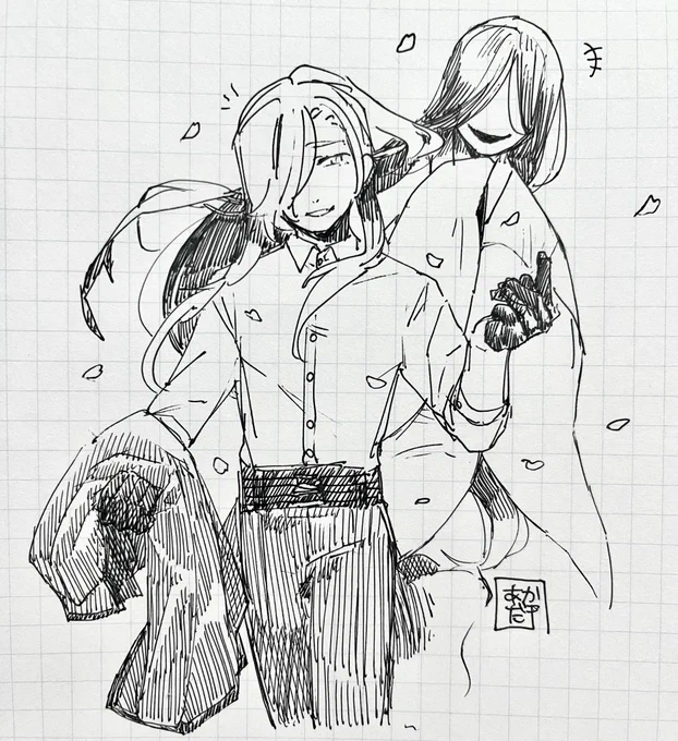 女幽霊さんと青江と🌸 