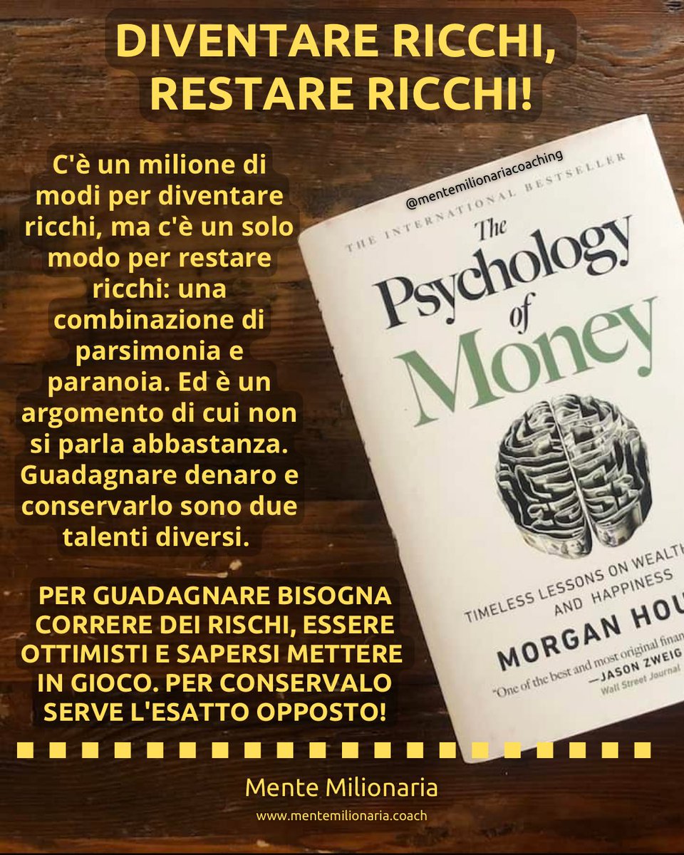 marcomartone's tweet photo. Guadagnare denaro, gestire denaro e moltiplicare il denaro sono tre abilità diverse! E tutt’e tre dipendono dal Money Mindset! Ne parliamo al webinar gratuito! 👇
https://t.co/Q91S1kkYke https://t.co/UObrsGUg7m