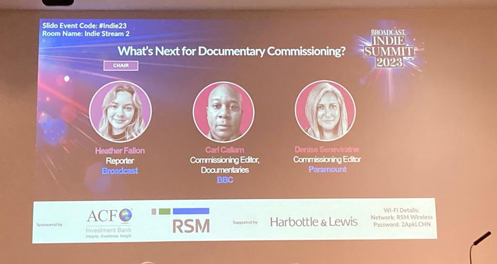 envypost's tweet photo. 🎞 A fascinating panel at todays @Broadcastnow #IndieSummit23 discussing the future of Documentary Commissioning!

#envypost #broadcast #Documentary https://t.co/7b6MBiLkk3