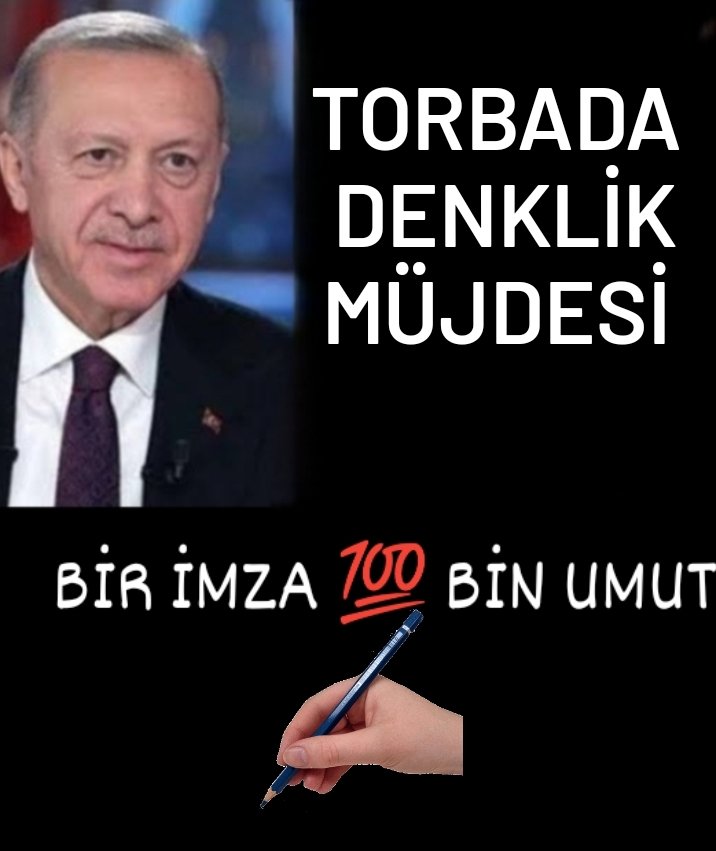 Torbada DenklikMüjdesi 
@omerrcelik
@NumanKurtulmus
@AvOzlemZengin
@RavzaKavakci
@hasandogan 
@emrullahisler