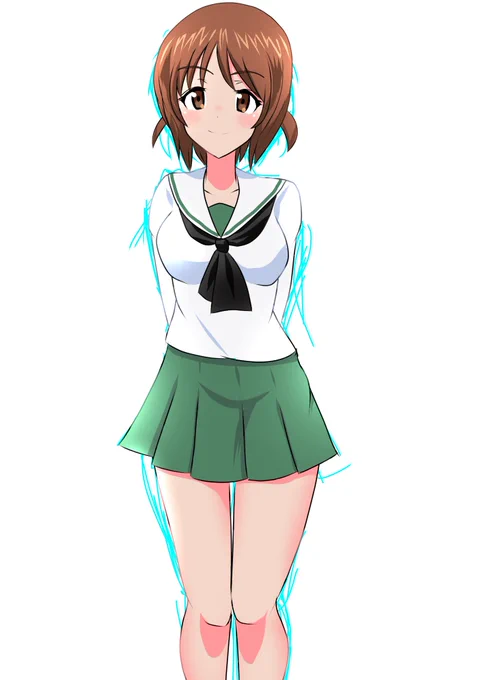 #これ見た奴は持っている直立してる画像をあげろ 無いからワンドロクオリティでみぽりんにやってもらいました 