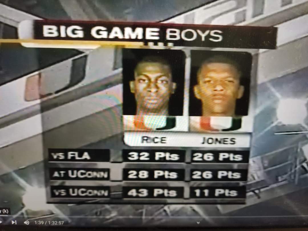 DRiceTheU's tweet photo. 5 days to tipoff. 2003 what I did to UCONN and other big teams!! @CanesHoops @MiamivsUconn #final4 #letsgocanes https://t.co/NOBhXzgjkK