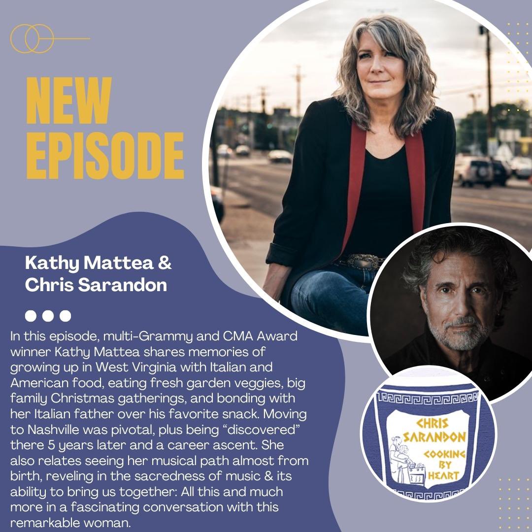 sarandon_chris's tweet photo. Join us as the extraordinary chart-topping singer/NPR host Kathy Mattea chronicles her culinary &amp; musical journey. #ChrisSarandon #cookingpodcast #celebritycooking #frightnight #princessbride #dogdayafternoon #childsplay #nightmarebeforeschristmas #spotifypodcast #cookingbyheart https://t.co/JxdRp1NdSW