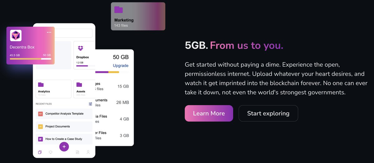 LGopentech's tweet photo. Hello! Another support Today. 
Decentra Box, decentralized storage...
@hey_wallet send 10000000 $BREAD to the first 500 retweets and follows @DecentraBox @LGopentech https://t.co/txMbLn9Uqp