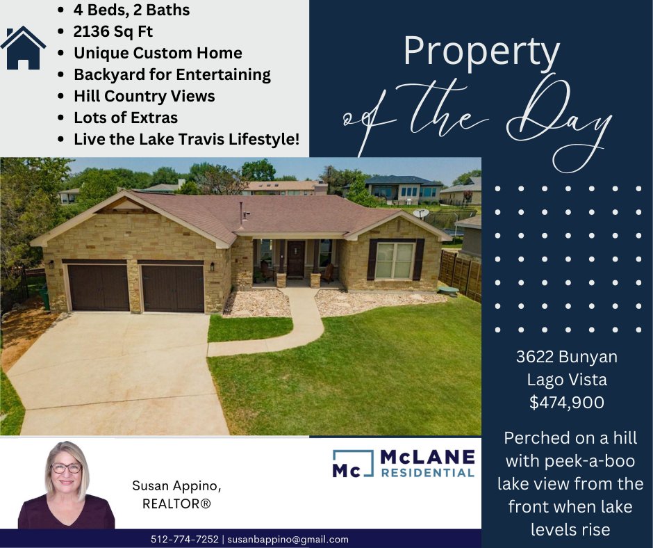 appinoreaustin's tweet photo. Cute home in Lago Vista! Many updates including RO drinking system, whole home filtration system and motorized shades. A real cutie at a good price! #uratxrealtor #propertyoftheday #3622bunyancircle #lagovista #laketravis #4beds #2baths
https://t.co/zhT2juOnD1 https://t.co/S6zIgEKK44