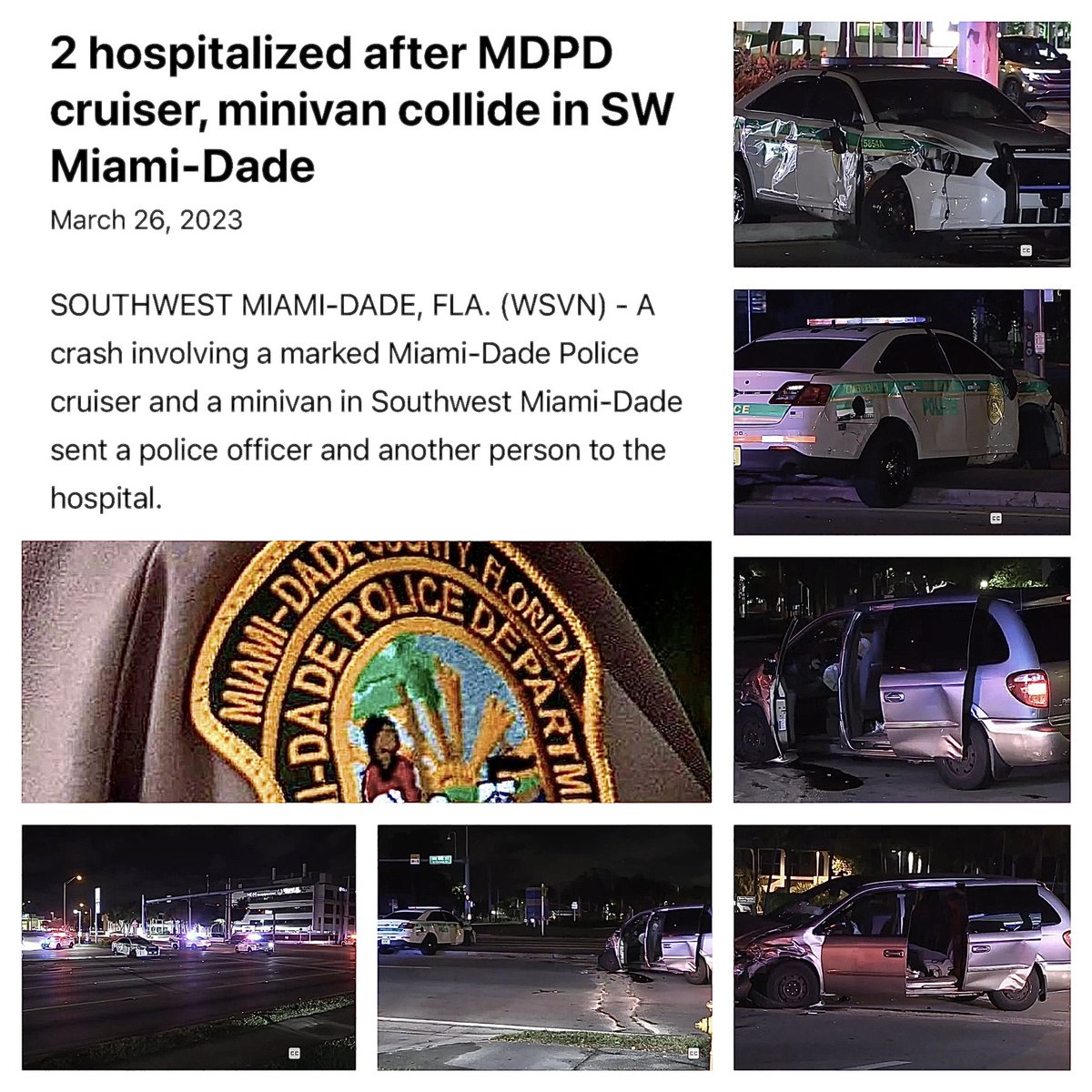 wsvn.com/news/local/mia… #accidentshappen #TrafficPolice #TrafficRules #Vehicular #driversafety #investigations #investigator #MIAMIDADEPOLICEDEPARTMENT #MIAMIDADEPOLICE #MDPD #ALEXFORNET #crashed #crashes #crashing #emergencies #obstacleavoidance #avoidance #staysafeoutthere #PD