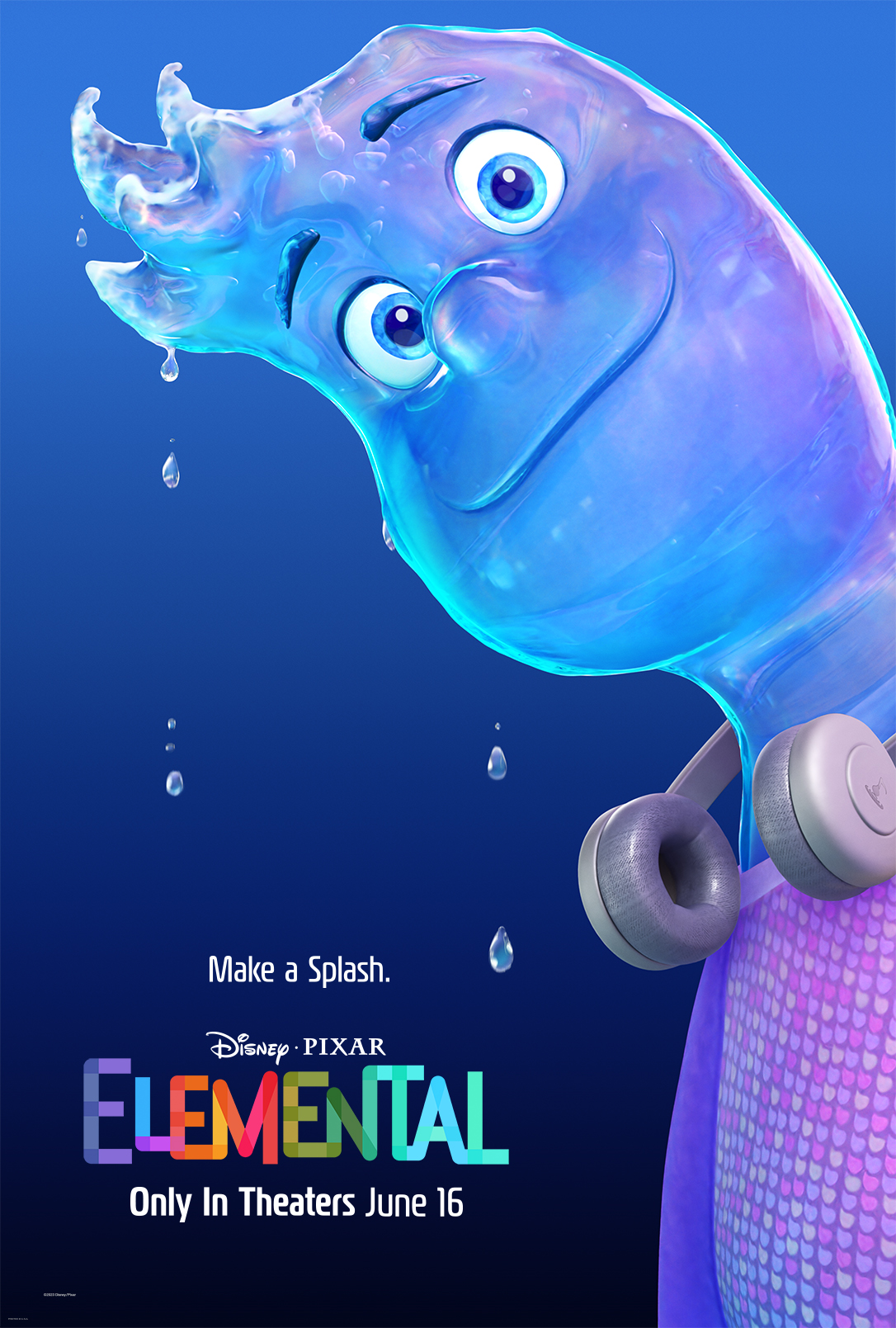 Elemental karakterposters door Disney Pixar 