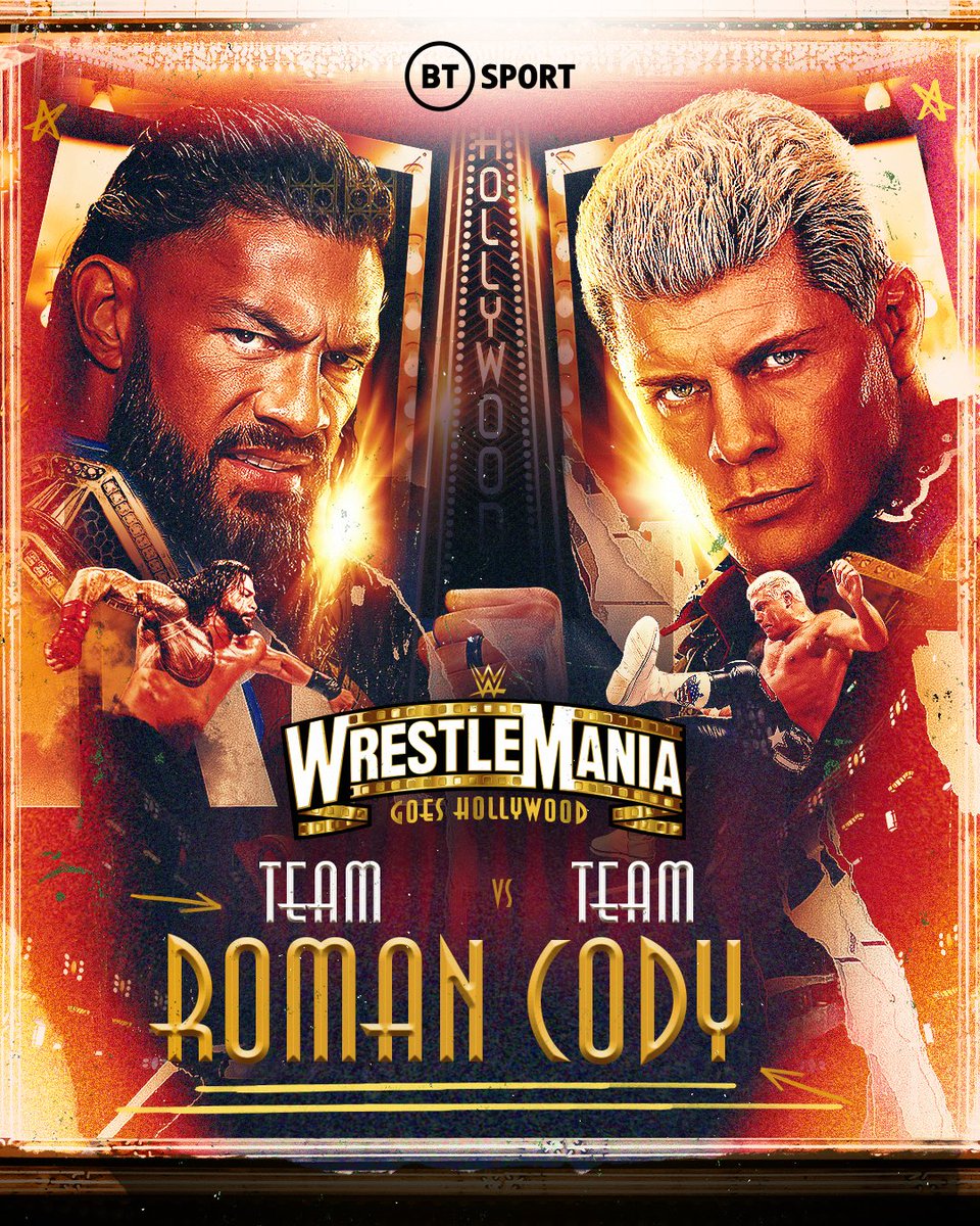 Who are you running with?

#RomanReigns or #CodyRhodes 

#WrestleMania