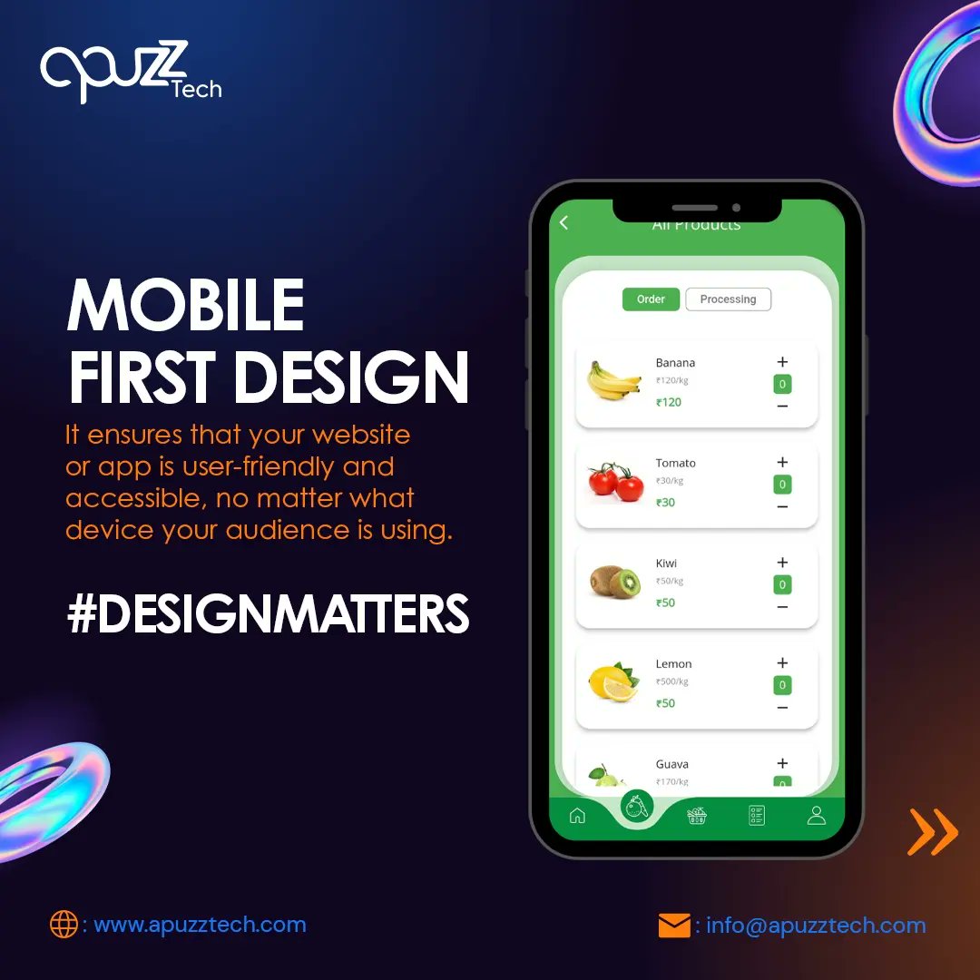 ApuzzTech's tweet image. Mobile-first design isn't just a trend—it's a necessity!

Here's the 𝐖𝐞𝐛 𝐃𝐞𝐬𝐢𝐠𝐧 𝐓𝐢𝐩 𝐨𝐟 𝐓𝐡𝐞 𝐖𝐞𝐞𝐤: Create mobile-first design for your website.

#MobileFirst #apuzztech #MobileFirstDesign #WebDesign #AppDesign #UserExperience #ResponsiveDesign #Accessibility