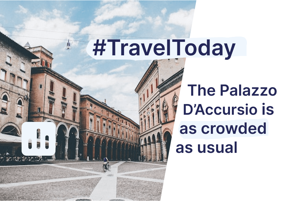 DFRCag's tweet photo. 1,317 people were in The Palazzo D'Accursio, Bologna an hour ago, just like expected on a typical Tuesday. Nonetheless, a good pick for your afternoon plans. #TravelTuesday #DataSpooned https://t.co/ABIupz1WRa