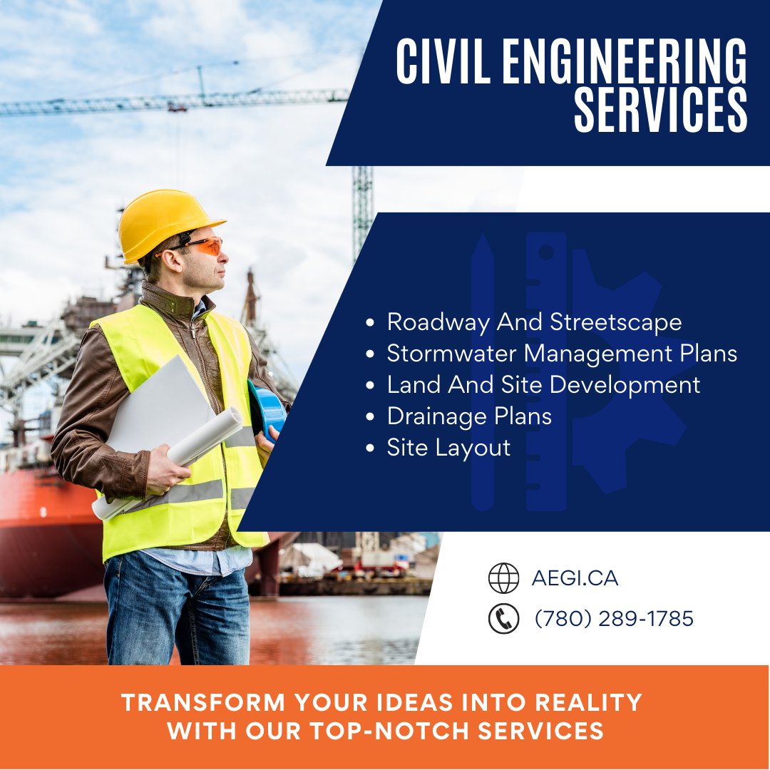 advancedenginc's tweet image. Ready to take your construction business or project to the next level? Partner with AEGI and experience the benefits of expert #civilengineering design services.
#AEGI #engineeringdesignservices #EdmontonBuilders #AlbertaConstruction #HireUsNow #InnovativeSolutions #DesignExperts