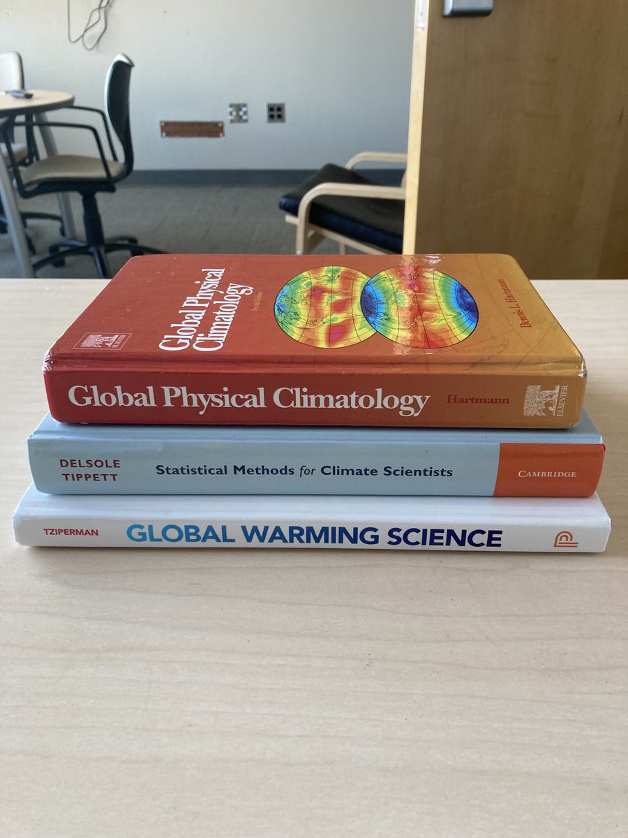 wxjay's tweet image. What a trio of books! #ClimateDynamics #Stats #FacultyLife