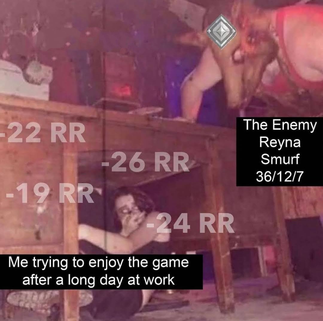 99_plays's tweet photo. Yeah right now i don't know everyone almost everyone is losing all of their games 🥲
#valorant #ranksystem #system #valorantmeme #meme #down #rankdown #decrease #smurf #reyna #team #teammates #game #after #the #work #lost https://t.co/rMxZ5JyOhD