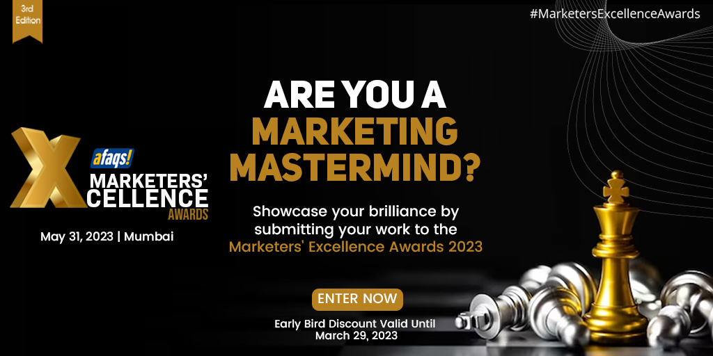 Rise Above the Rest: Enter the Marketers' Excellence Awards 2023 and Shine! 🏆
Enter NOW: bit.ly/3mEv6kQ

#Marketing | #Awards | #Advertising | #MarketingAwards | #advertisingawards | #advertisingagency | #agency | #brands | #MarketersExcellenceAwards | @afaqs