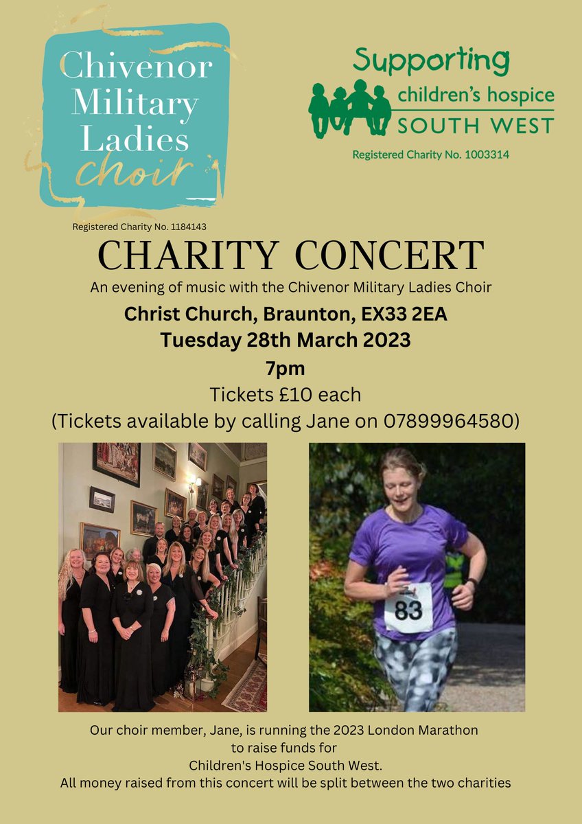 CHSW's tweet photo. Tonight in #Braunton at 7pm. Enjoy a special concert with the incredible @Milwiveschiv 🎵💚 Tickets are £10, available on the door 😊 https://t.co/1LraTsuVL2