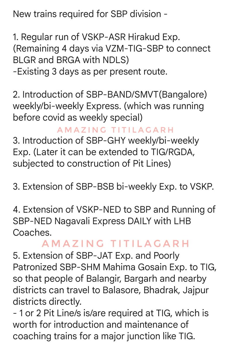 ATitilagarh's tweet photo. Concerned Representatives and Railway Officials should make these happen soon for the betterment in Railway Communication in our Sambalpur Division.
@DRMSambalpur @EastCoastRail @sksingh_deo @KVSinghDeo1 @sureshkpujari @dpradhanbjp @AshwiniVaishnaw @OdishaRail
@Happy_Bargarh https://t.co/Ol5JYmiBR0