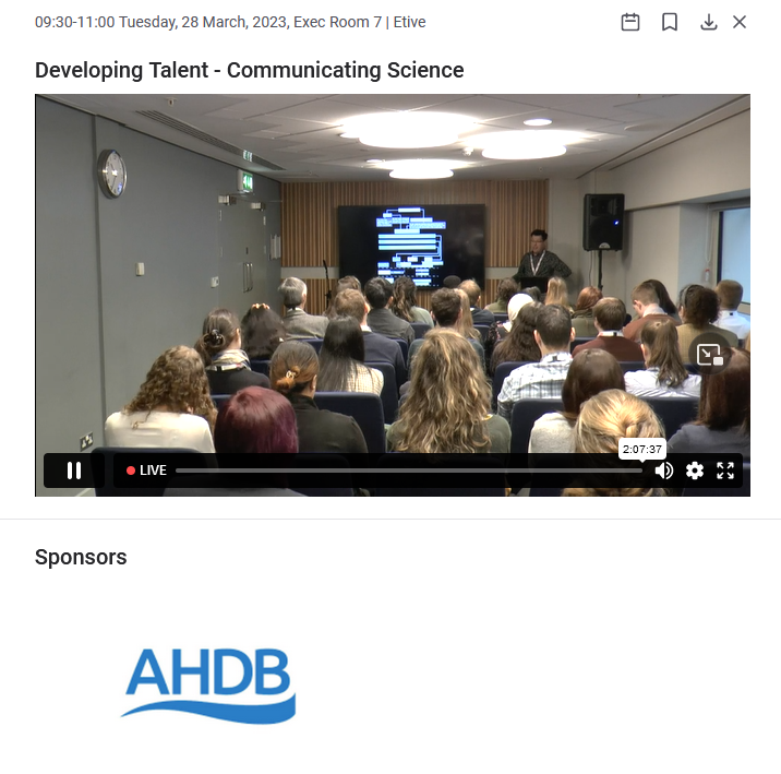 Standing room only at our 'Developing Talent - Communicating #Science' session with @Jonwoodscience - a great way to kick off #BSAS2023 📽️Join us LIVE online for 3 x days of #AnimalScience app.oxfordabstracts.com/events/3237/re… *reg required