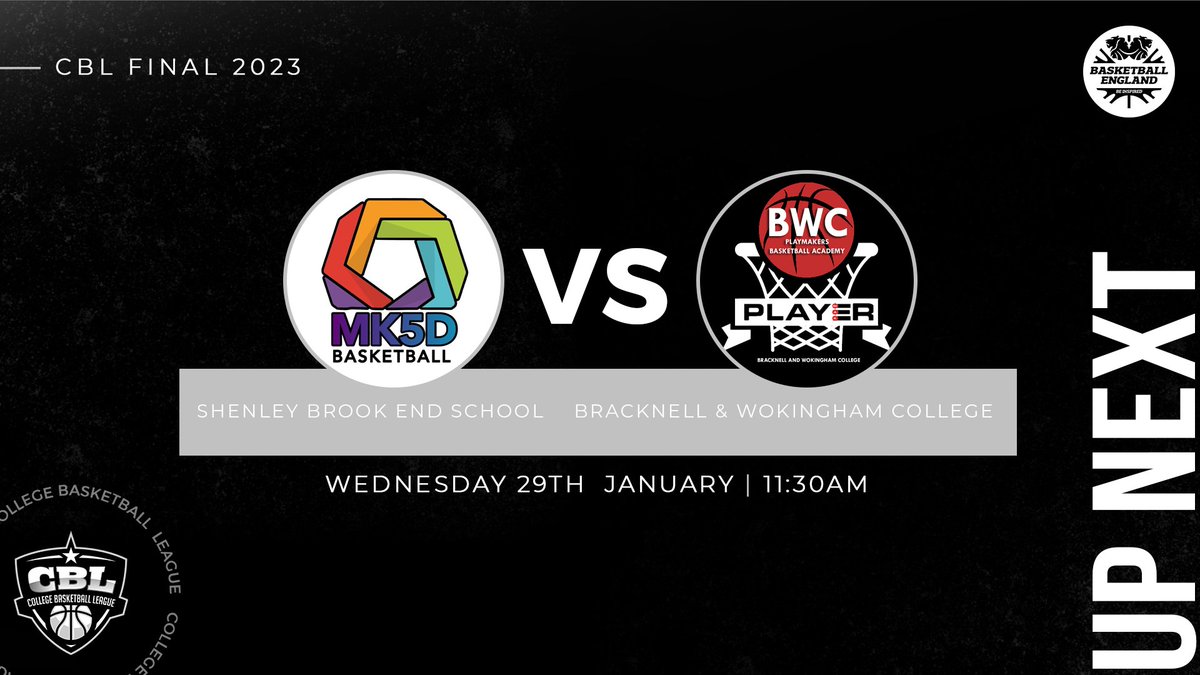 Shenley Brook End and Bracknell &amp; Wokingham College both make their first ever CBL final appearance in tomorrow's showdown.

🗞 eabl.org/cbl/2023/03/cb…

#GameTime