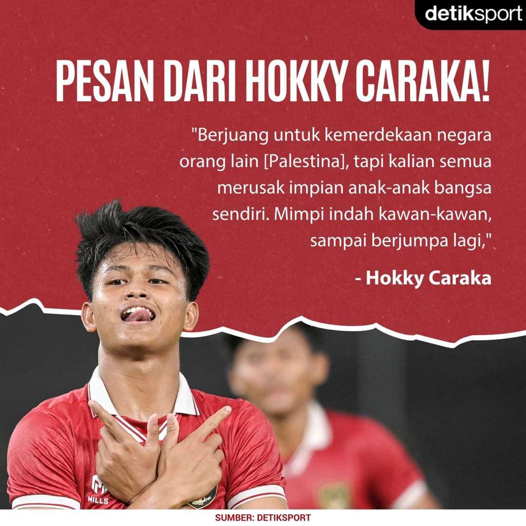 Sedih membacanya
Mereka yg menentang kesebelasan Israel tapi......lupa klo piala dunia U20 ada tim Indonesia nya
Kesempatan tampil di piala dunia musnah....