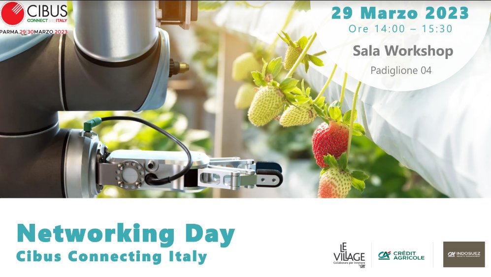 🚀 Networking, Investimenti e Innovazione 🚀 

Il 29 Marzo alle ore 14:00, in occasione del Cibus Connecting Italy 2023, si terrà il “Networking Day” organizzato da Le Village by CA Parma.
Ci saranno relatori autorevoli e pitch sessions da non perdere!

👉 tinyurl.com/streamingCIBUS