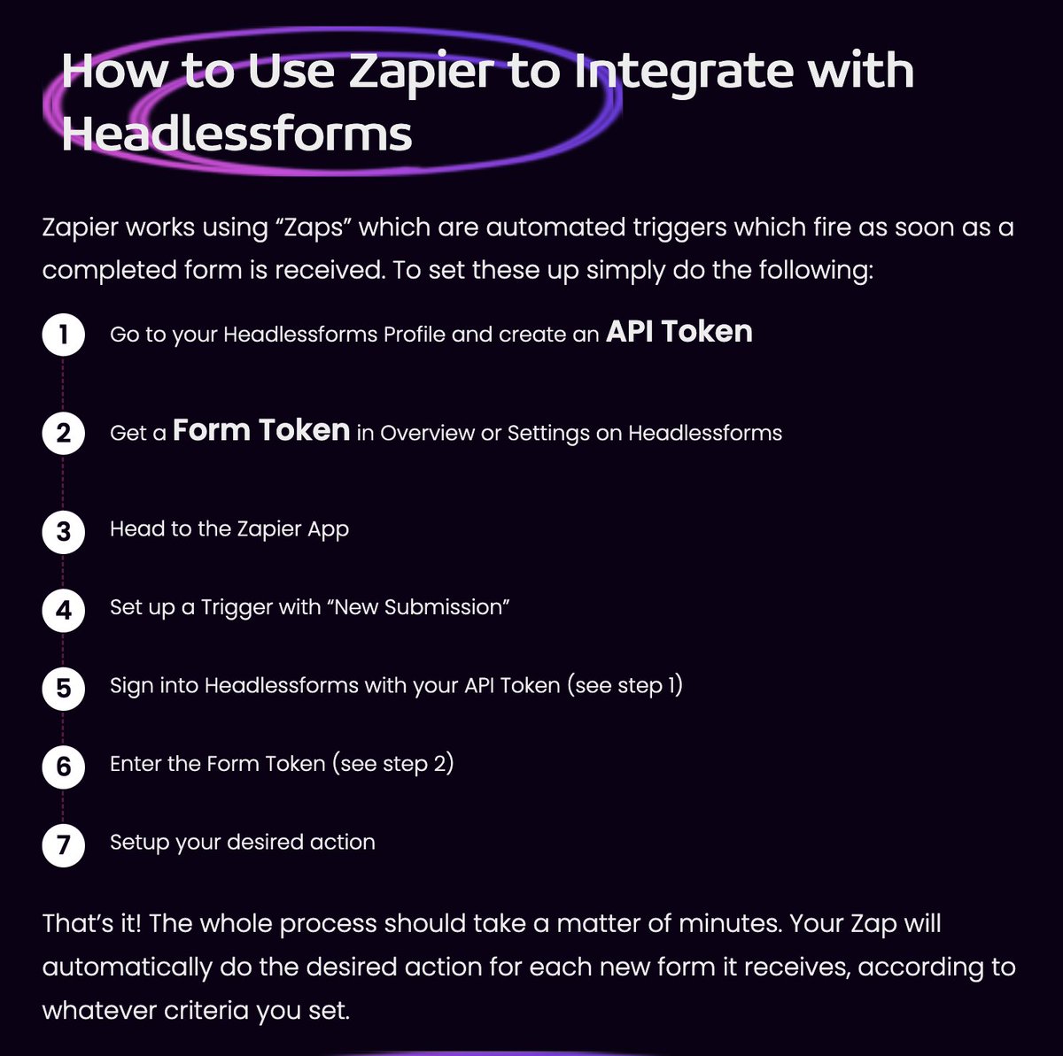 headlessforms's tweet image. #Headlessforms to help you turn those promising leads into converted #customers in no time. Using @zapier for integrations, we’ve allowed for over 300 different #destinations for your data, ranging from #CRM databases to email systems to #ad platforms.