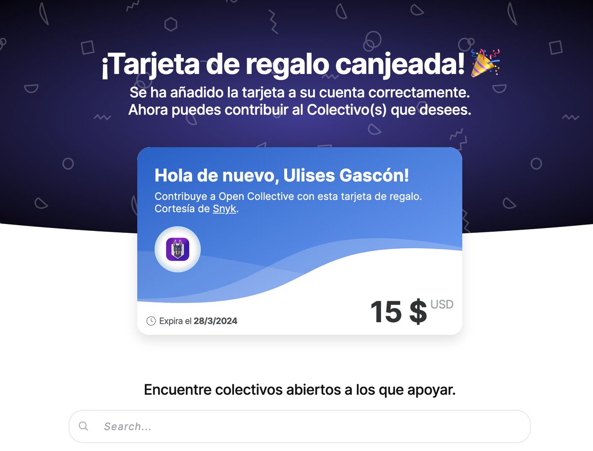 kom_256's tweet image. I participated in the #thebigfix. Thanks @snyksec for this @opencollect  gift card! 🎉