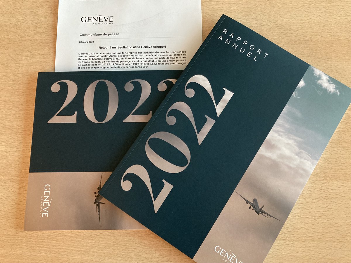Heureux de vous présenter la Rapport annuel 2022 de #geneveaeroport ! Merci à toute l’équipe communication pour cette réalisation dans une nouvelle enveloppe esthétique.  Bonne lecture !
lnkd.in/eSZ2zarG <-