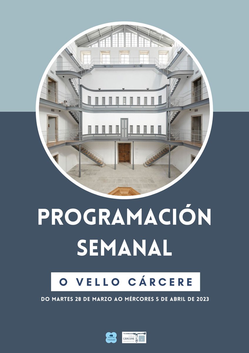 o_vello_carcere's tweet photo. Consulta a programación desta semana aquí 👇:
https://t.co/0nLfr91O6m

#OVelloCarcere #ProgramacionSemanal #Lugo https://t.co/bS9aNJM90f