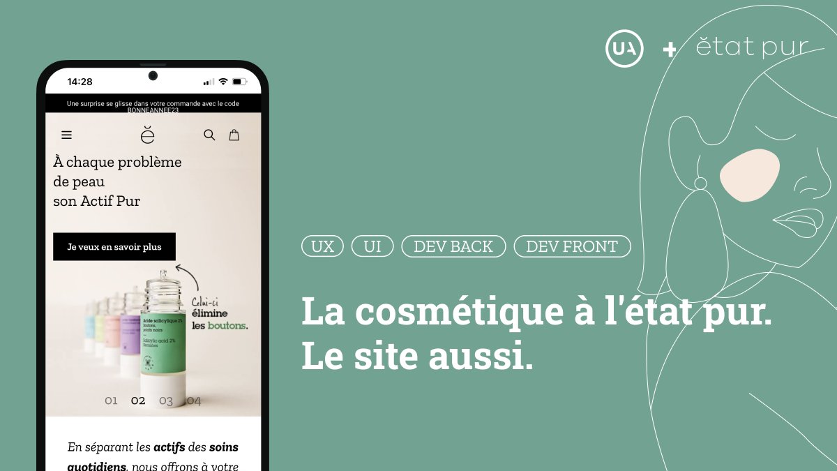 useradgents's tweet image. "Se refaire une #beauté" : et si c'était le secret anti-âge de vos services digitaux... Une routine que nous appliquons auprès du Groupe #Naos en adaptant continuellement le #site #ecommerce @EtatPur aux enjeux évolutifs d'un secteur mouvant👇
L'article 🔗 bit.ly/3ZhGErH