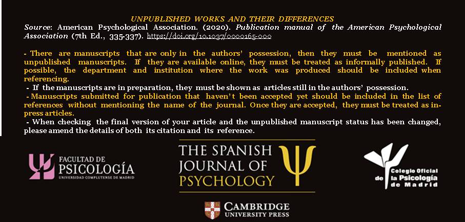 Spanish_PsyJour's tweet image. #InstructionsForAuthors 

1⃣8⃣  There are differences that must be taking into account when describing the unpublished #Manuscripts. 
How must they be treated? Which information should be included?