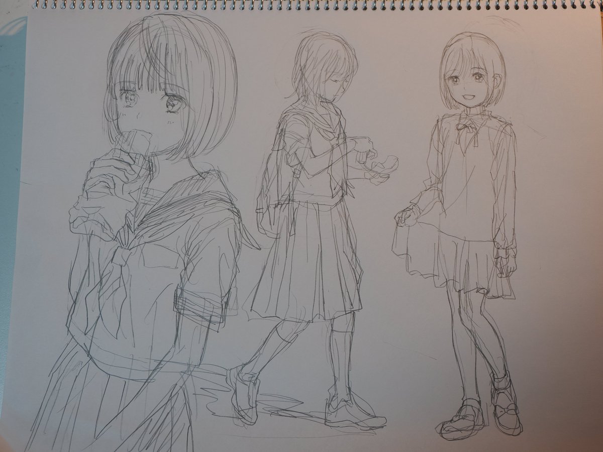 今日のれんしゅー手慣らしらくがき。
あと3枚で100枚スケブ1冊埋まるからちゃっちゃと埋めて次に。 