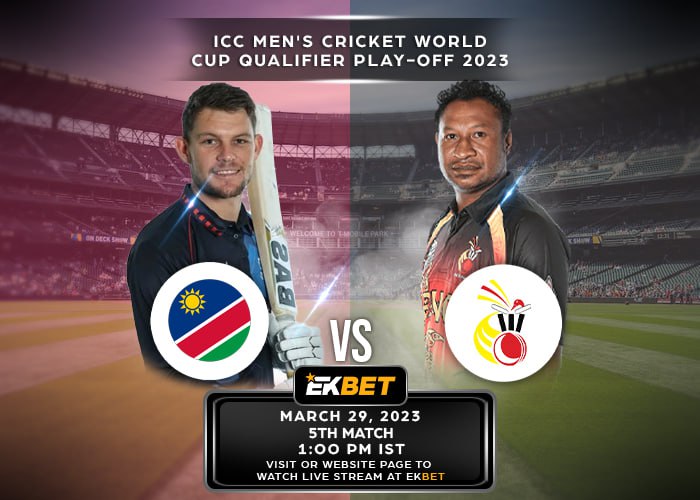 EKBET_Updates's tweet photo. 🏆 ICC Men’s Cricket World Cup Qualifier Play-Off 2023 🏏
NAMIBIA 🆚 PAPUA NEW GUINEA

5️⃣th MATCH – Namibia is set to take on PNG on Wednesday at Windhoek. If you are looking for Namibia VS. Papua New Guinea match prediction then you are at the right place.

#EKBET #5thMatch https://t.co/pVRdUQk5Yj