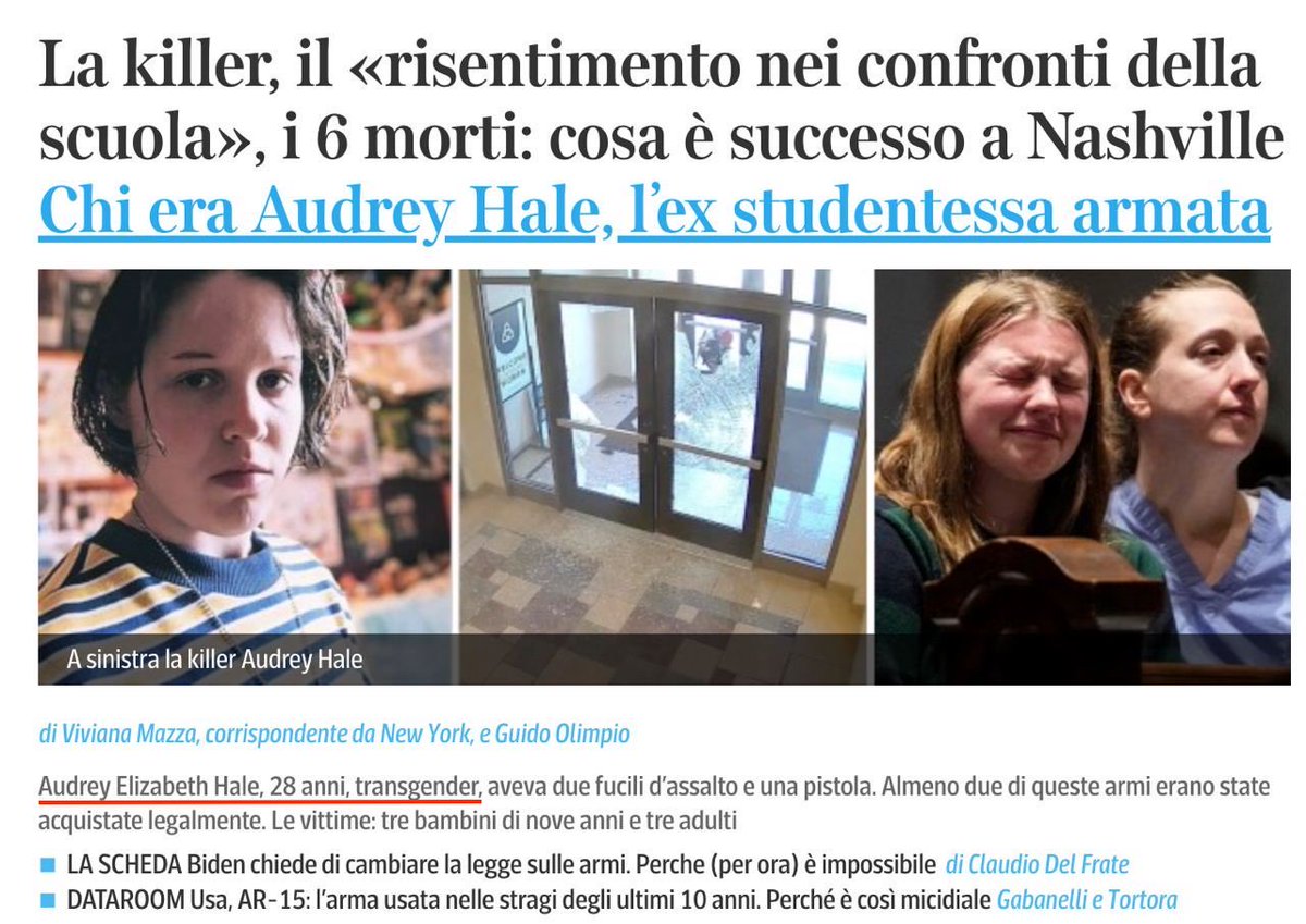 Le parole contano: qui l’indicazione “transgender” è necessaria e/o aggiunge qualcosa di utile alla notizia? <a href="/Corriere/">Corriere della Sera</a>, ma non vi vergognate nemmeno un po’?