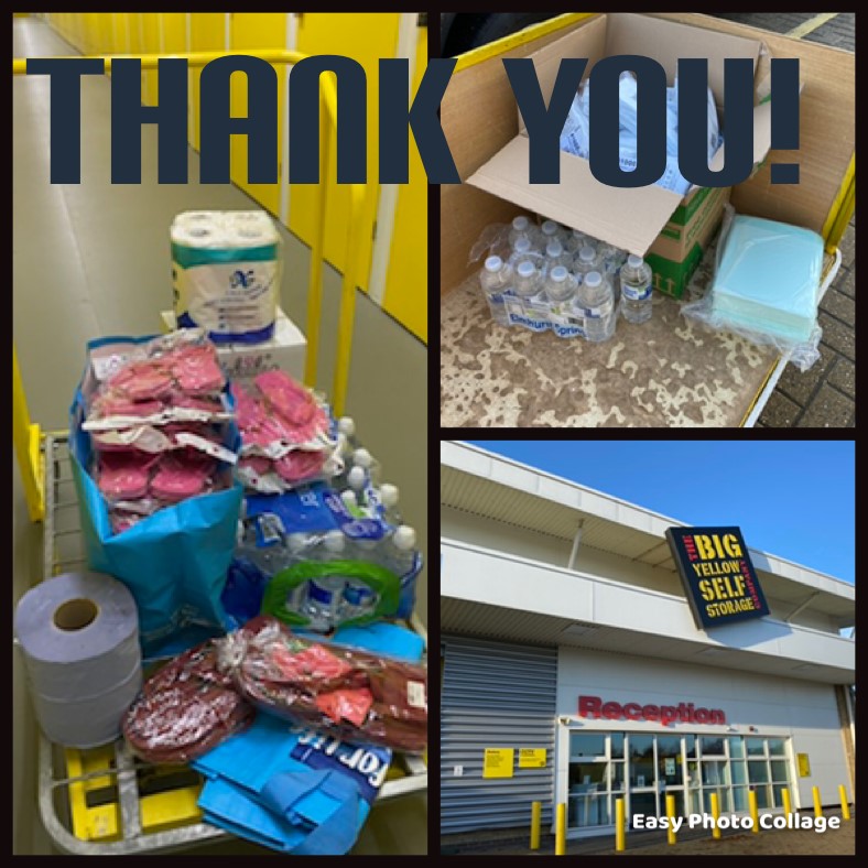 SOSBUSNorwich's tweet photo. Another big thank you to @Big Yellow Self Storage  helping us keep our supplies safe for the @SOS Bus, Norwich - we really appreciate it x
#thankyou
#storage https://t.co/PhVbLbevge