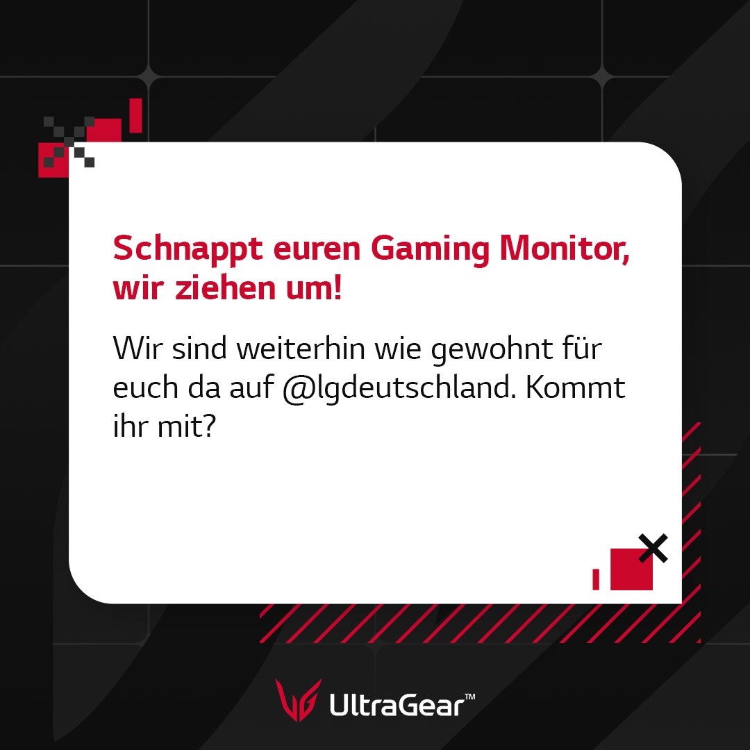 It's time to say goodbye....aber nicht komplett. Schaut gern auf unserem @LGDeutschland Kanal hier auf Twitter vorbei, um keine LG UltraGear News zu verpassen.